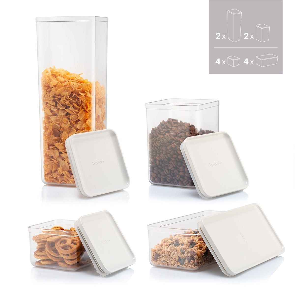 Vorratsbehälter 1 l — BODUM CANTEEN K12351-1 — Geeignet für diese Nutzung, wenn die folgenden Produktmerkmale passen — Belegsignale